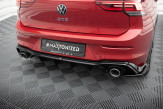 Maxton Design spoiler zadného nárazníka VW Golf VIII GTE s chrómovou imitáciou koncoviek výfuku