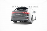 Maxton Design spoiler zadného nárazníka (s vertikálnym rebrovaním) AUDI SQ8 / Q8 S-Line po FL Ver.2 - čierny lesklý  