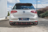 Maxton Design difúzor zadného nárazníka RACING DURABILITY VW Golf VII GTI Ver.2 - červený