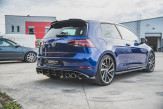 Maxton Design bočné spoilery zadného nárazníka Racing Durability VW Golf VII R po FL - čierno červený