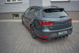 Maxton Design bočné spoilery zadného nárazníka Seat Leon 5F CUPRA po FL sportstourer Ver.4 - bez povrchovej úpravy  + červený