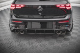 Maxton Design difúzor zadného nárazníka Street Pro VW Golf VIII R - čierno červený