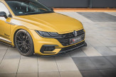 Maxton Design spoiler predného nárazníka Racing Durability VW Arteon R-Line - čierno červený + lesklé krídielka