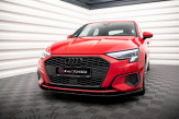 Maxton Design spoiler predného nárazníka Street Pro AUDI A3 8Y - čierno červený 