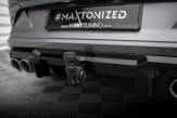 Maxton Design spoiler zadného nárazníka s imitáciou koncoviek výfuku CUPRA Formentor Ver.3 - čierny lesklý s chrómovými koncovkami výfuku  