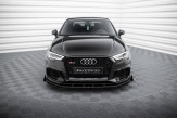 Maxton Design spoiler predného nárazníka Street Pro AUDI RS3 8V po FL Sedan Ver.1 - čierno červený + lesklé krídielka 