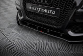 Maxton Design spoiler predného nárazníka Street Pro AUDI A5 S-Line / S5 B8 pred FL - čierno červený + lesklé krídielka 