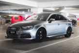 Maxton Design krídielka spoilera predného nárazníka AUDI A3 S-Line / S3 8V pred FL Sedan - čierny lesklý