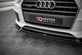 Maxton Design spoiler predného nárazníka AUDI Q3 8U Sport po FL Ver.2 - čierny lesklý