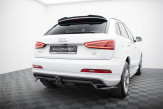 Maxton Design stredový spoiler zadného nárazníka (s vertikálnym rebrovaním) AUDI Q3 S-Line 8U - čierny lesklý