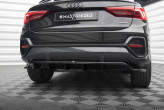 Maxton Design stredový spoiler zadného nárazníka (s vertikálnym rebrovaním) AUDI Q3 F3 Sportback - čierny lesklý