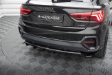 Maxton Design stredový spoiler zadného nárazníka (s vertikálnym rebrovaním) AUDI Q3 F3 Sportback - čierny lesklý