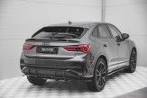 Maxton Design stredový spoiler zadného nárazníka (s vertikálnym rebrovaním) AUDI Q3 S-Line F3 Sportback - čierny lesklý