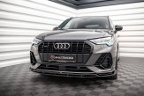 Maxton Design spoiler predného nárazníka AUDI Q3 S-Line F3 Ver.2 - čierny lesklý