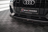 Maxton Design spoiler predného nárazníka AUDI Q3 S-Line F3 Ver.2 - čierny lesklý