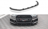 Maxton Design spoiler predného nárazníka Street Pro AUDI S3 / A3 S-Line 8V Sportback po FL - čierny