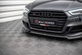 Maxton Design spoiler predného nárazníka AUDI S3 / A3 S-Line 8V Sportback po FL Ver.3 - čierny lesklý