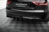 Maxton Design spoiler zadného nárazníka (verzia s jednostrannou dvojitou koncovkou výfuku) AUDI A5 S-Line B8 Coupe / Cabriolet pred FL - čierny lesklý