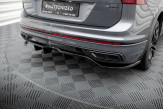 Maxton Design stredový spoiler zadného nárazníka (s vertikálnym rebrovaním) VW Tiguan MQB Allspace R-Line po FL - čierny lesklý