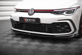 Maxton Design spoiler predného nárazníka VW Golf VIII GTI / GTE / R-Line Ver.7 - čierny lesklý