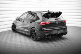 Maxton Design bočné spoilery zadného nárazníka VW Golf VIII R Ver.6 - čierny + lesklé krídielka