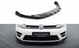 Maxton Design spoiler predného nárazníka VW Golf VII R / R-Line pred FL Ver.5 - čierny + lesklé krídielka