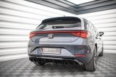 Maxton Design spoiler zadného nárazníka SEAT Leon 4 FR Hatchback s čiernou imitáciou koncoviek výfuku