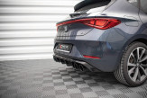 Maxton Design spoiler zadného nárazníka SEAT Leon 4 FR Hatchback s čiernou imitáciou koncoviek výfuku