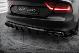 Maxton Design spoiler zadného nárazníka AUDI S7 C7 pred FL - čierny lesklý  