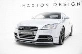 Maxton Design spoiler predného nárazníka AUDI TTS / TT S-Line 8J po FL Ver.2 - čierny lesklý