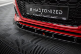 Maxton Design spoiler predného nárazníka AUDI RS4 B9 po FL Ver.2 - čierny lesklý