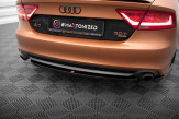 Maxton Design stredový spoiler zadného nárazníka AUDI A7 S-Line pred FL - čierny lesklý