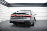 Maxton Design spoiler zadného nárazníka AUDI A7 S-Line / S7 C8 s čiernou imitáciou koncoviek výfuku