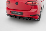 Maxton Design stredový spoiler zadného nárazníka VW Golf VII R Hatchback po FL - čierny lesklý