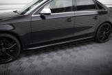 Maxton Design bočné prahové lišty AUDI A4 / A4 S-Line / S4 B8 Ver.1 - čierny lesklý