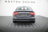 Maxton Design spoiler zadného nárazníka (verzia s jednostrannou dvojitou koncovkou výfuku) AUDI A4 B8 po FL - čierny lesklý  