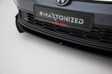 Maxton Design spoiler predného nárazníka Street Pro VW Polo AW GTI po FL - čierny + lesklé krídielka