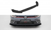 Maxton Design spoiler predného nárazníka Street Pro VW Polo AW GTI po FL - čierno červený + lesklé krídielka