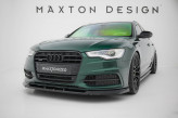 Maxton Design spoiler predného nárazníka AUDI A6 S-Line / S6 C7 pred FL Ver.3 - čierny lesklý