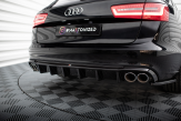 Maxton Design spoiler zadného nárazníka (verzia s dvojitou koncovkou výfuku na oboch stranách) AUDI A6 C7 Avant pred FL - čierny lesklý