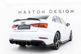 Maxton Design bočné spoilery zadného nárazníka AUDI RS3 8V po FL Sedan Ver.5 - čierny lesklý  