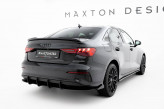 Maxton Design difúzor zadného nárazníka Street Pro AUDI A3 8Y Sedan - čierny + lesklé krídielka 