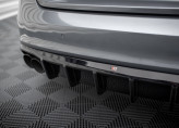 Maxton Design spoiler zadného nárazníka (verzia s jednostrannou dvojitou koncovkou výfuku) AUDI A5 S-Line B8 Coupe / Sportback po FL - čierny lesklý