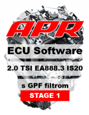 APR Stage 1 279 HP 424 Nm úprava riadiacej jednotky chiptuning AUDI Q3 8U 2.0 TSI s GPF filtrom pevných častíc