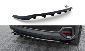 Maxton Design stredový spoiler zadného nárazníka (s vertikálnym rebrovaním) AUDI Q3 F3 Sportback - čierny lesklý