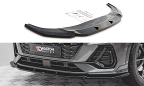 Maxton Design spoiler predného nárazníka AUDI Q3 S-Line F3 Sportback Ver.1 - čierny lesklý