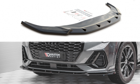 Maxton Design spoiler predného nárazníka AUDI Q3 S-Line F3 Sportback Ver.2 - čierny lesklý