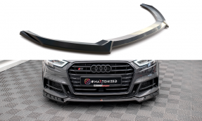 Maxton Design spoiler predného nárazníka AUDI S3 / A3 S-Line 8V Sportback po FL Ver.3 - čierny lesklý