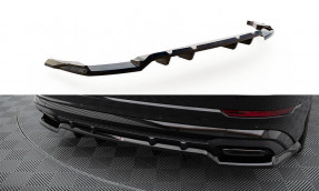 Maxton Design stredový spoiler zadného nárazníka (s vertikálnym rebrovaním) AUDI SQ8 / Q8 S-Line po FL - čierny lesklý  