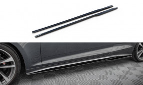 Maxton Design bočné prahové lišty AUDI A5 S-Line / S5 B9 Coupe po FL - čierny lesklý